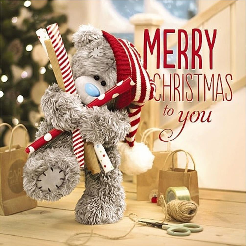 3d Holographic Bear And Roll Wrap Me To You Bear Christmas Card X93vz107 Me To You Bears 