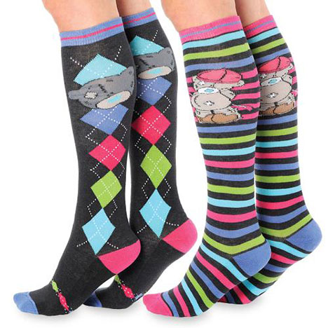Me to You Bear Knee High Horse Riding Socks Twin Pack Size 12-3 Size 12-3 £11.50