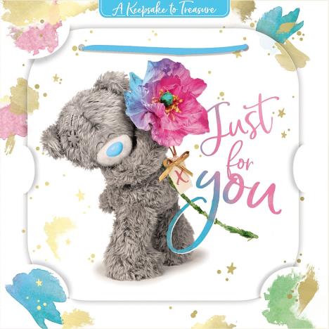 3D Holographic Just For You Flower Me to You Bear Card  £2.69