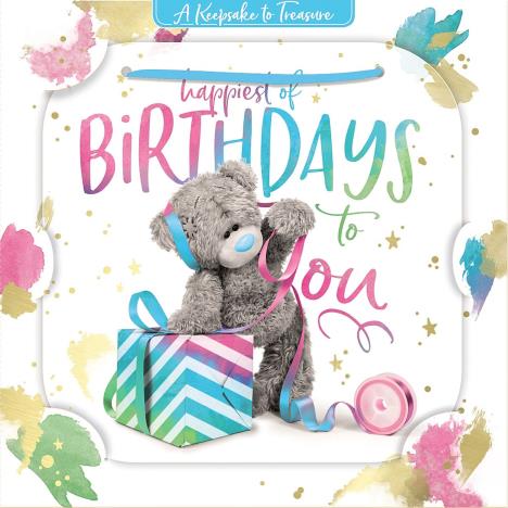 3D Holographic Wrapping Present Me to You Bear Birthday Card  £2.69