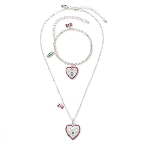 Heart Necklace and Bracelet Me to You Bear Gift Set   £14.99