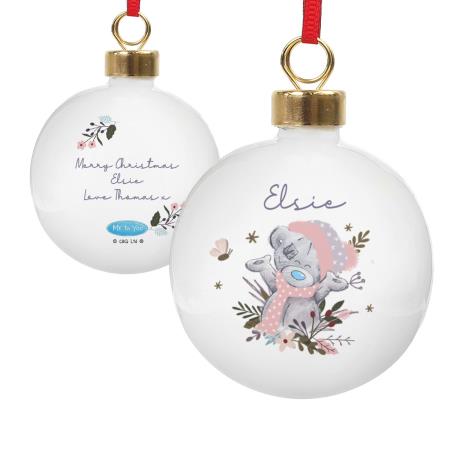 Personalised Me to You Bear Cosy Winter Christmas Bauble  £12.99