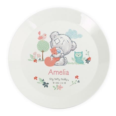 Personalised Tiny Tatty Teddy Woodland Animal Plastic Plate  £14.99