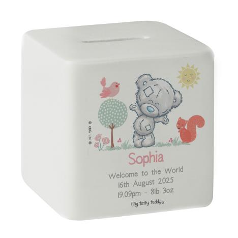 Personalised Tiny Tatty Teddy Woodland Animal Money Box  £16.99