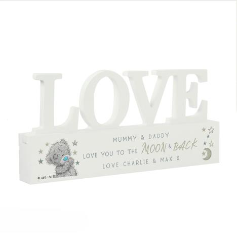 Personalised Me to You Moon & Back Wooden Love Ornament  £14.99