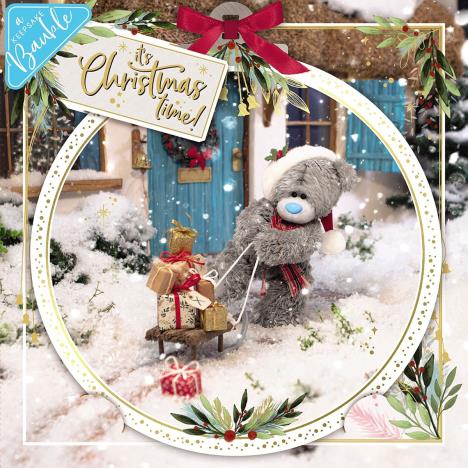 3D Holographic Presents On Sleigh Me to You Bear Christmas Card  £2.69