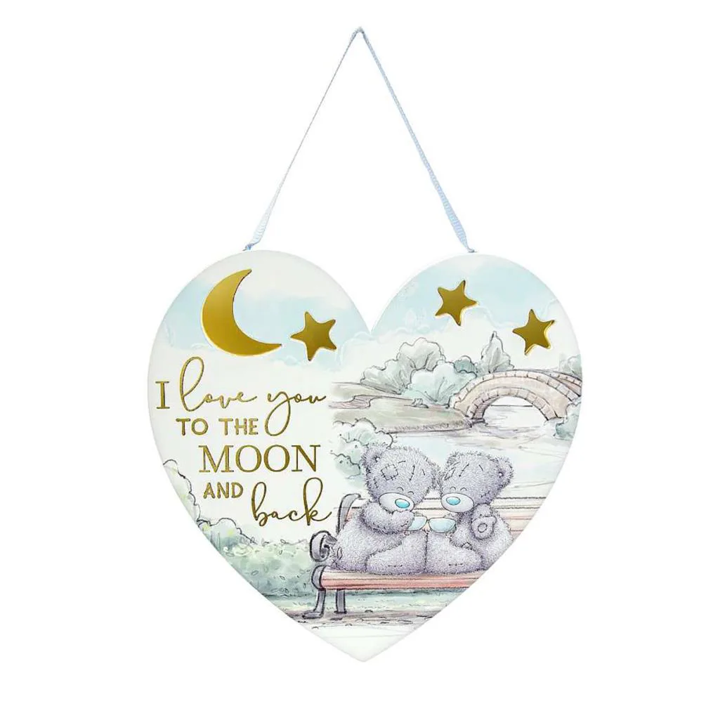 Love You To The Moon & Back Me to You Bear Plaque