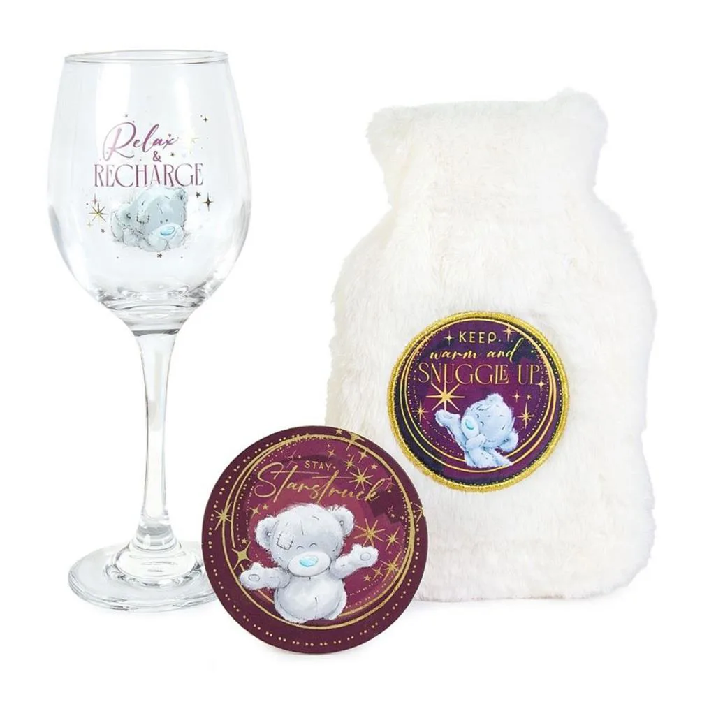 Hot Water Bottle Wine Glass & Coaster Me to You Bear Gift Set