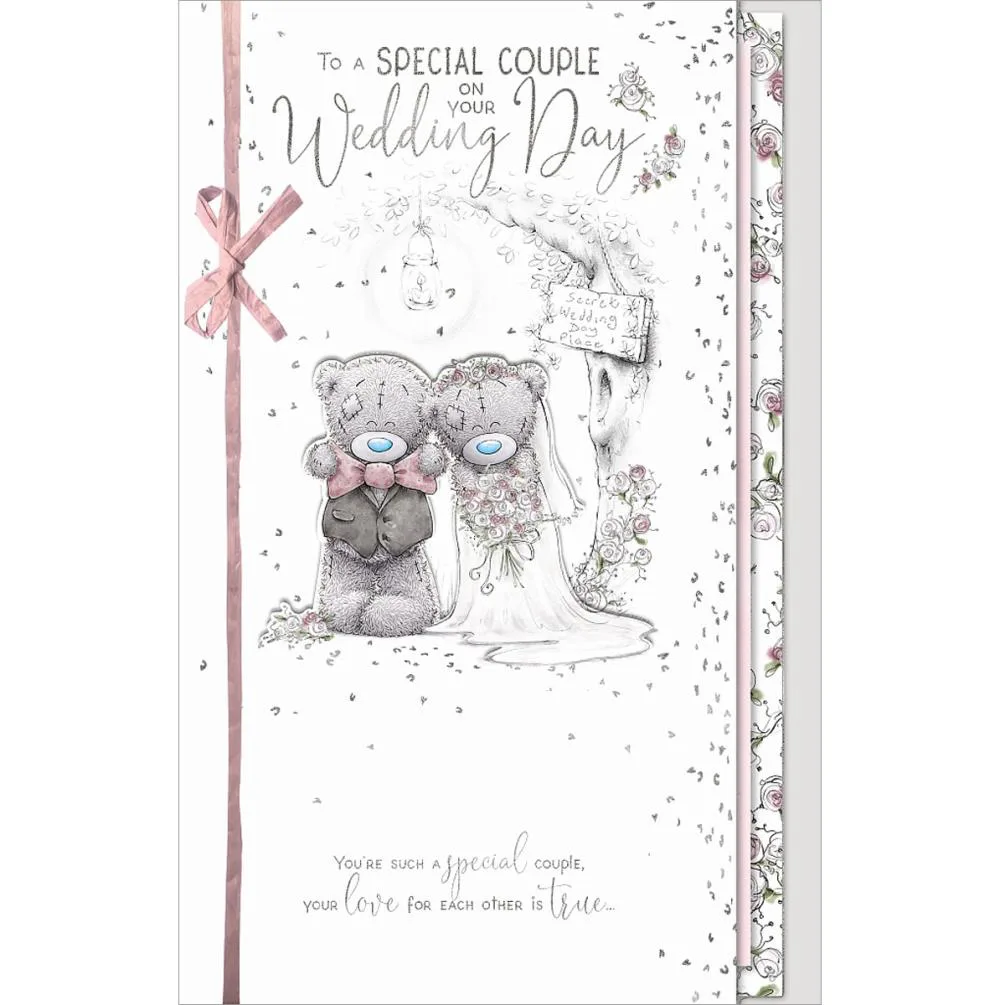 Special Couple Me to You Bear Handmade Wedding Day Card