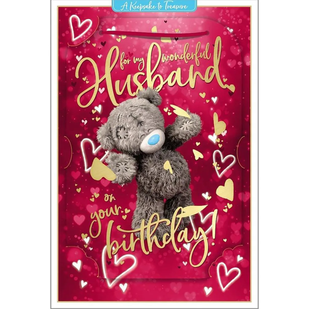 3D Holographic Husband Me to You Bear Birthday Card
