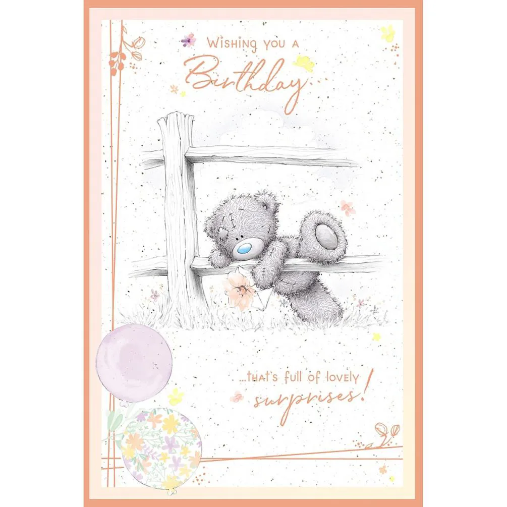 Birthday Surprises Me to You Bear Birthday Card