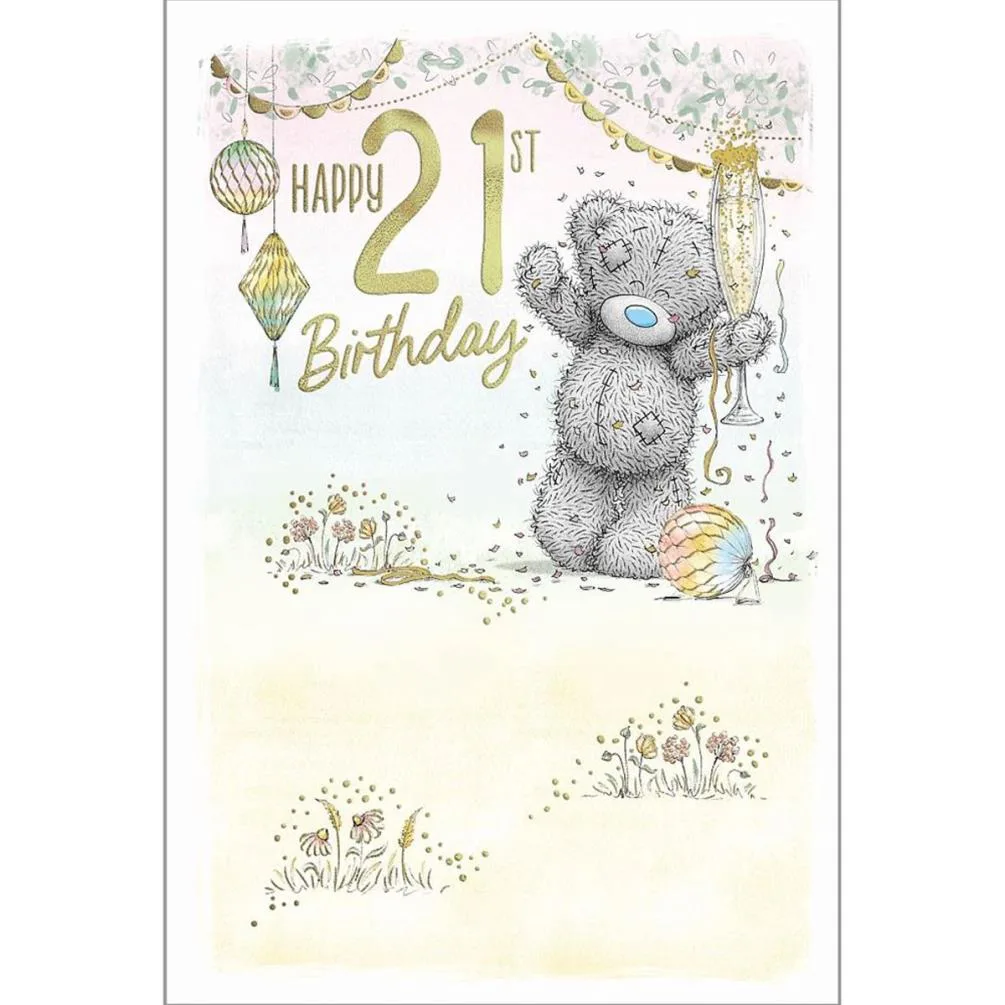 Happy 21st Me to You Bear Birthday Card