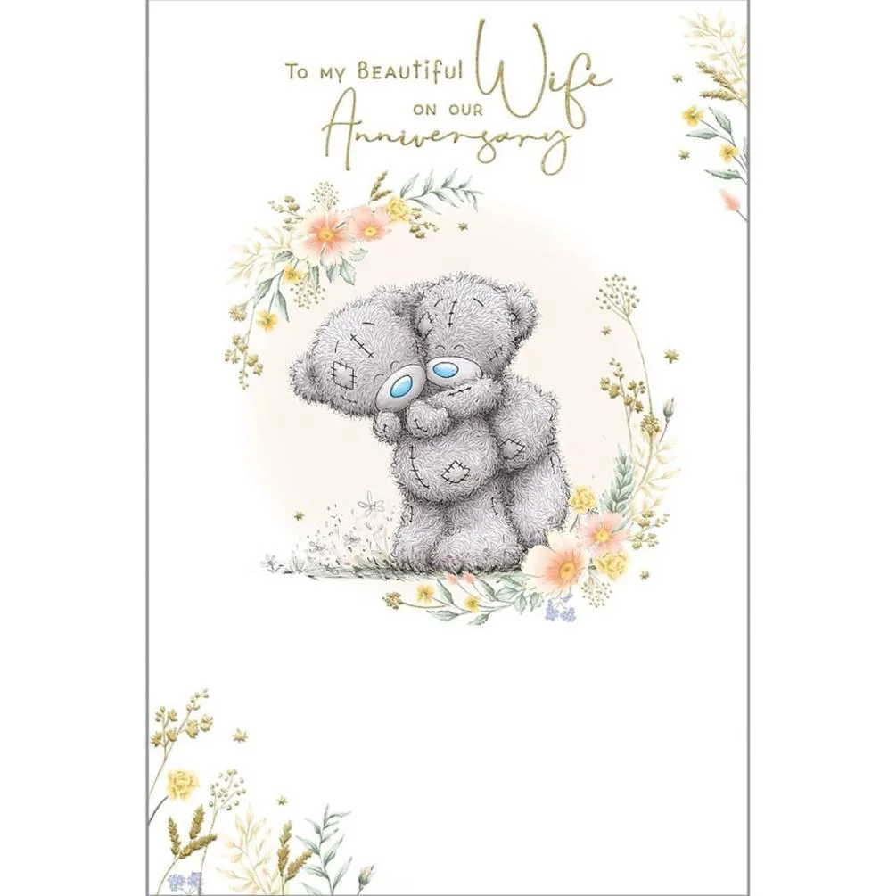 Beautiful Wife Me to You Bear Anniversary Card