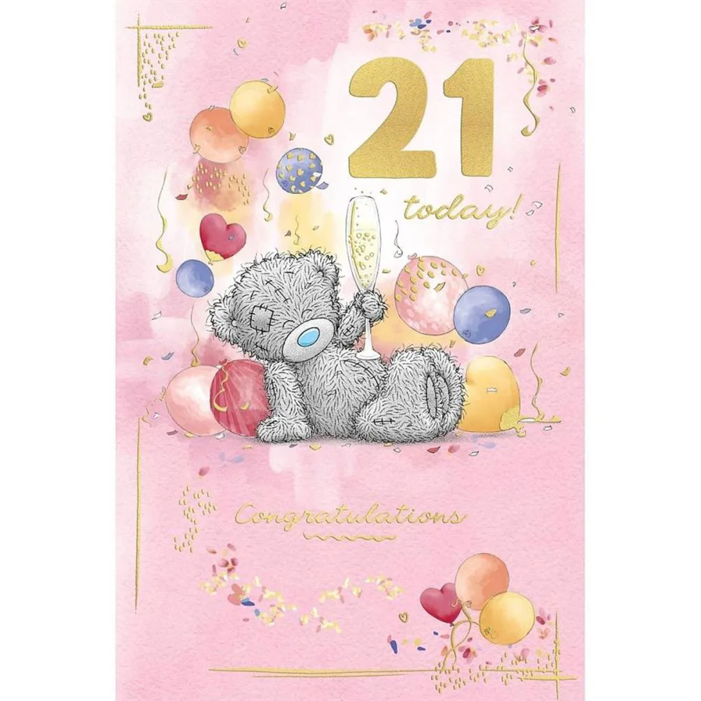 21 Today Me to You Bear 21st Birthday Card
