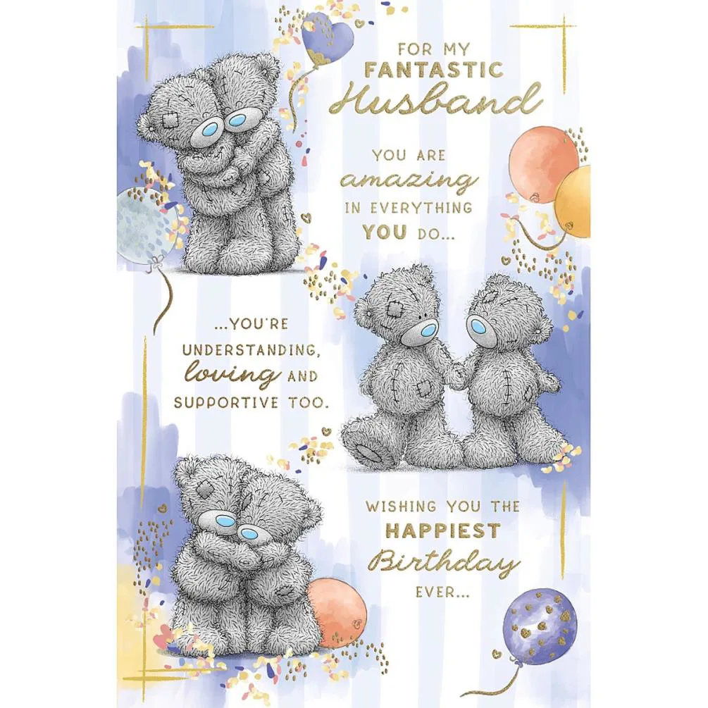Husband Verse Me to You Bear Birthday Card