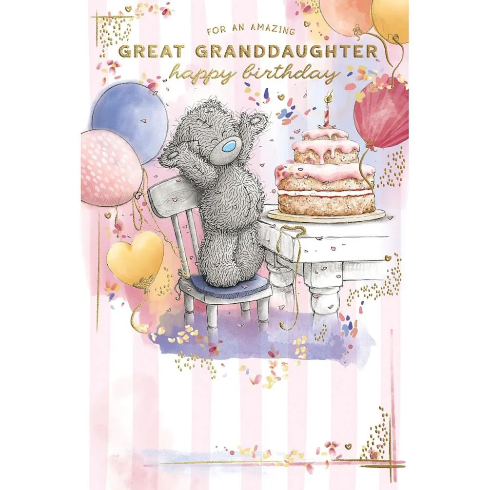 Amazing Great Granddaughter Me to You Bear Birthday Card