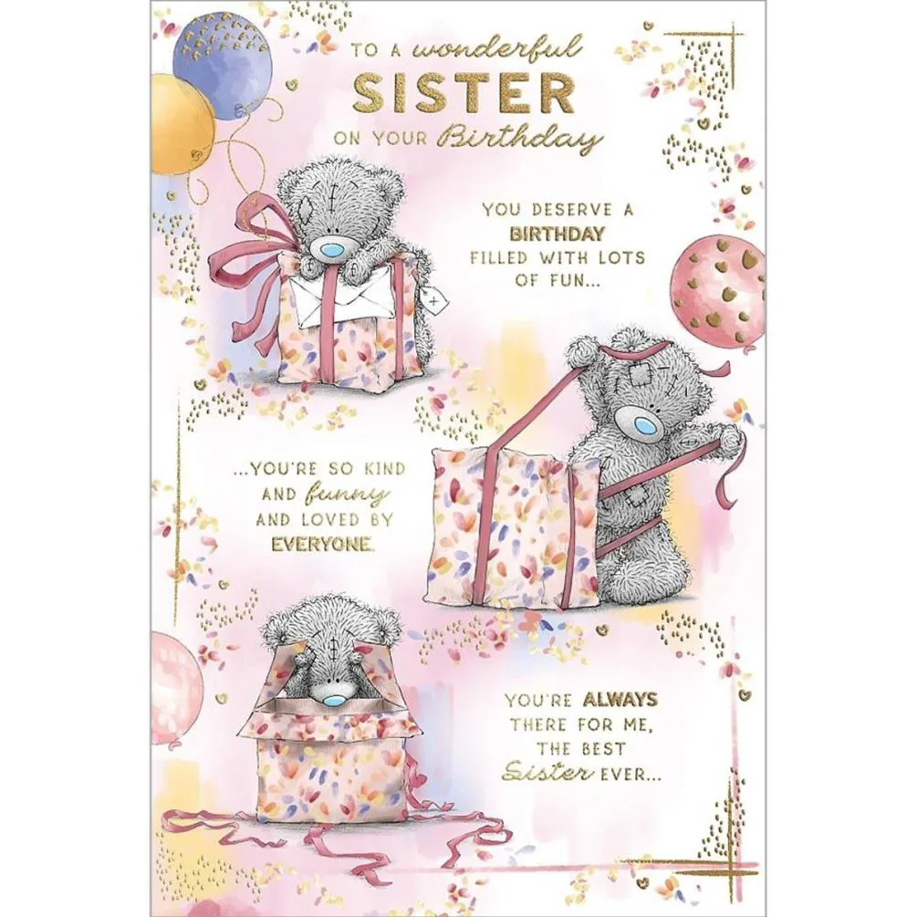 Wonderful Sister Verse Me to You Bear Birthday Card