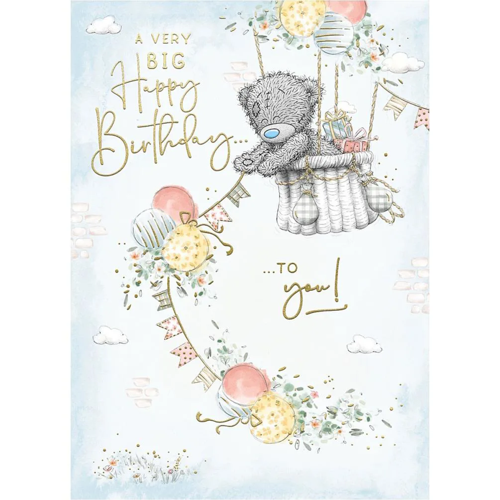 Hot Air Balloon Me to You Bear Birthday Card