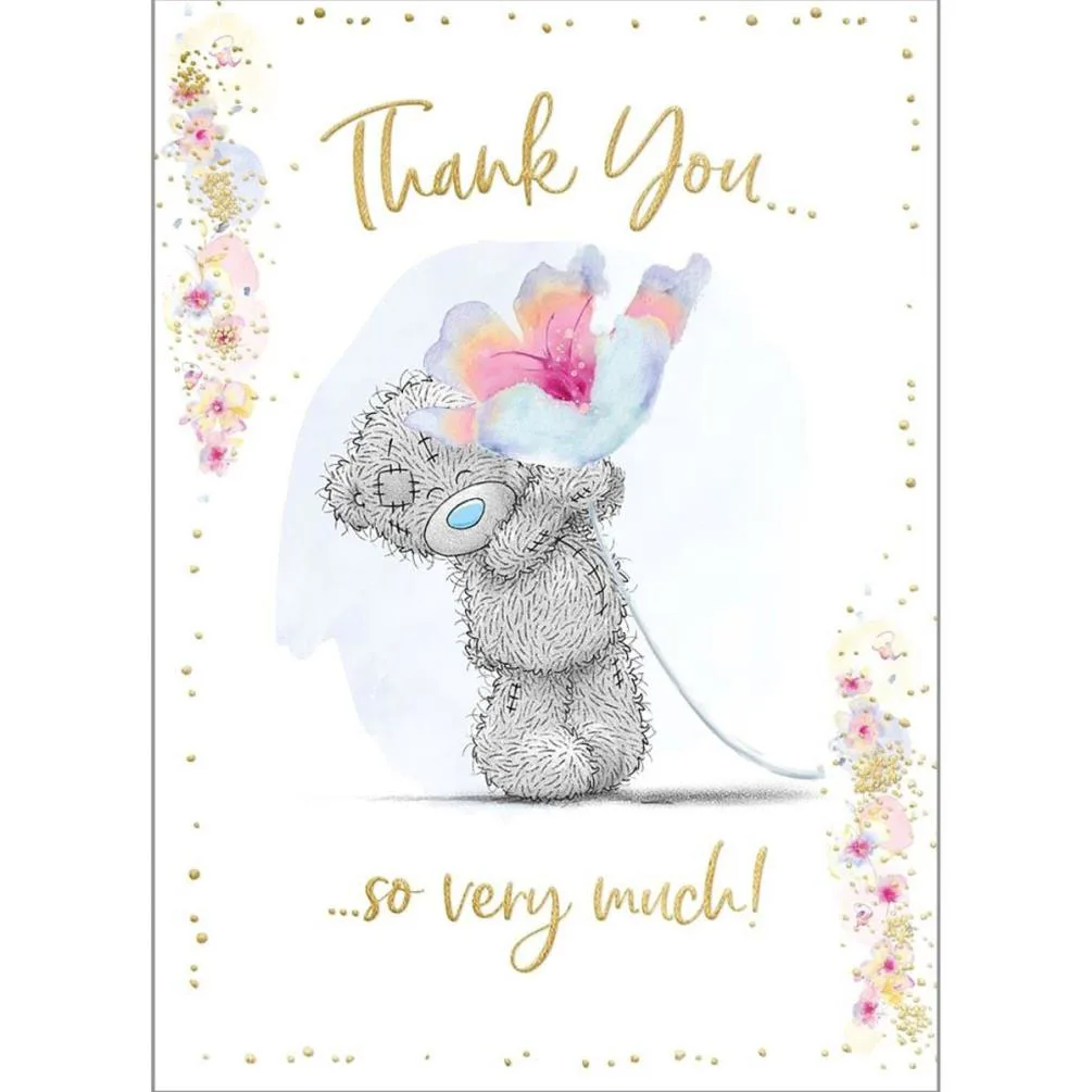Bear Holding Flower Me to You Bear Thank You Card