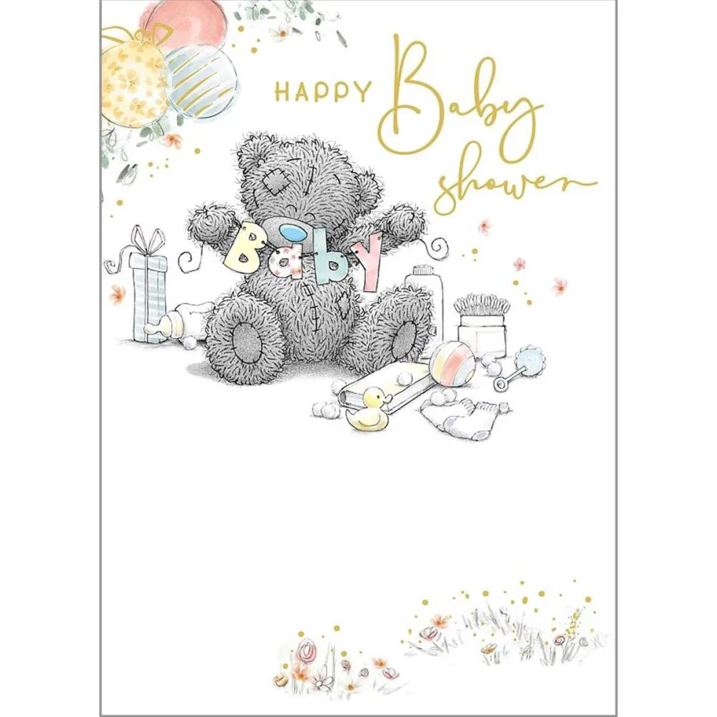 Happy Baby Shower Me to You Bear Card