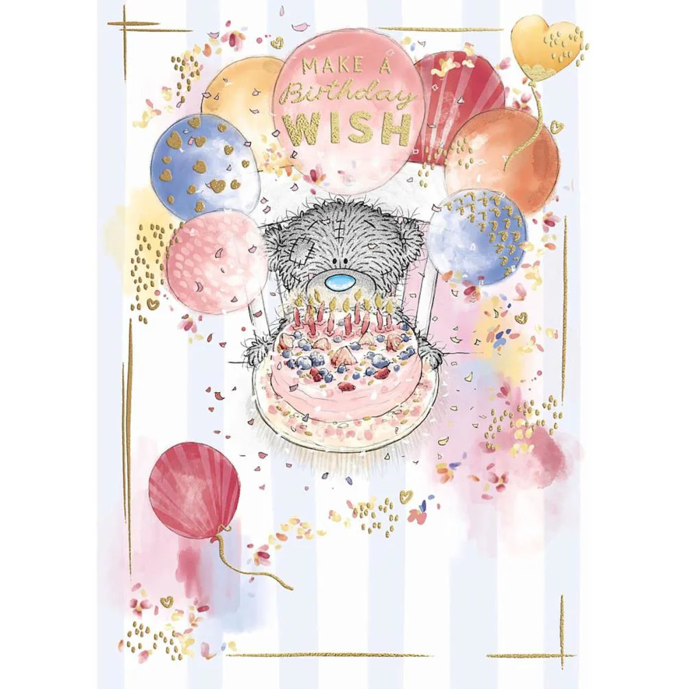 Make a Wish Me to You Bear Birthday Card