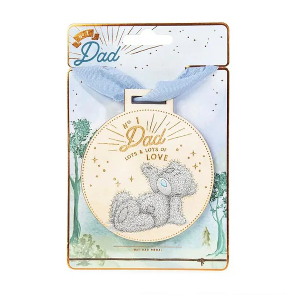 Dad Me to You Bear Keepsake Wooden Medal