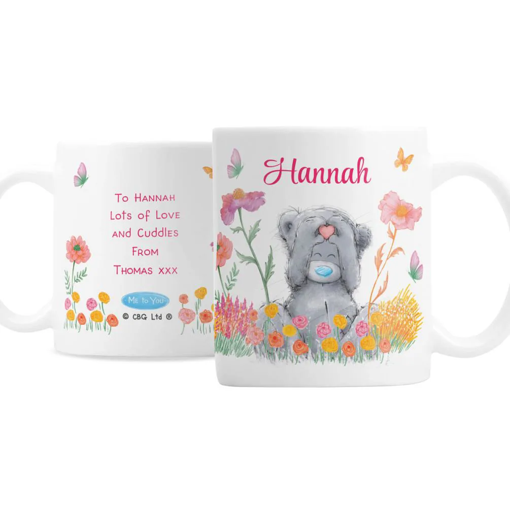 Personalised Me to You Bear Flowery Mug