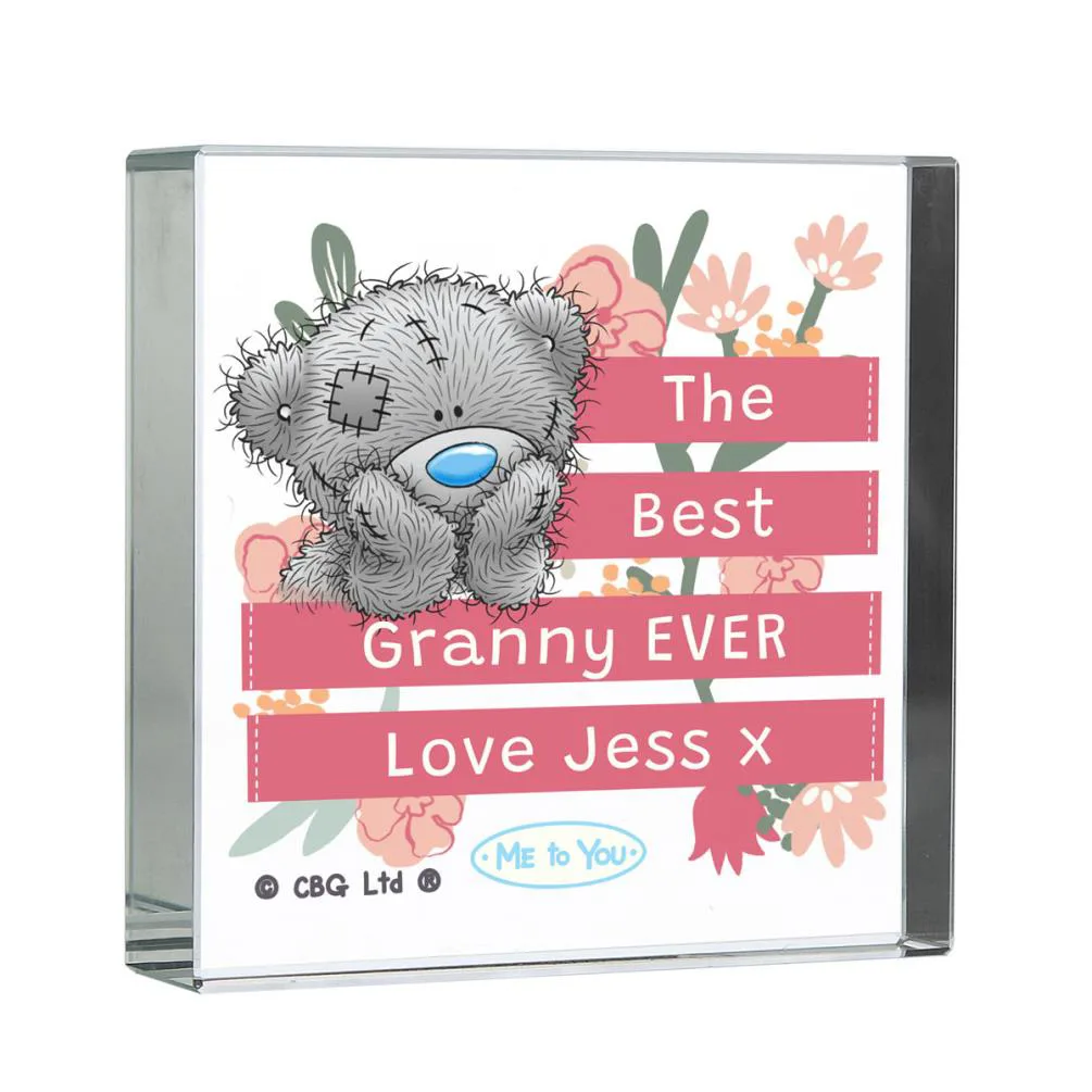 Personalised Me to You Floral Large Crystal Token