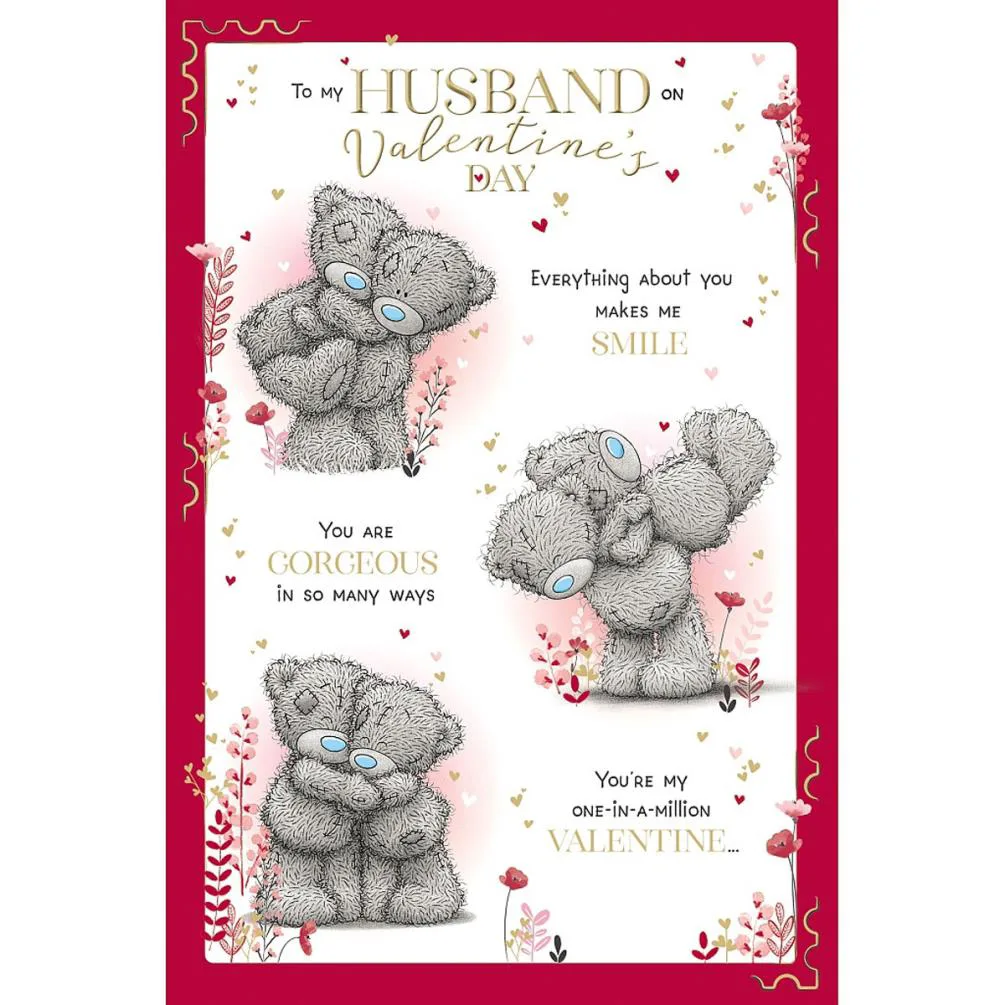 Husband Verse Me to You Bear Valentine's Day Card