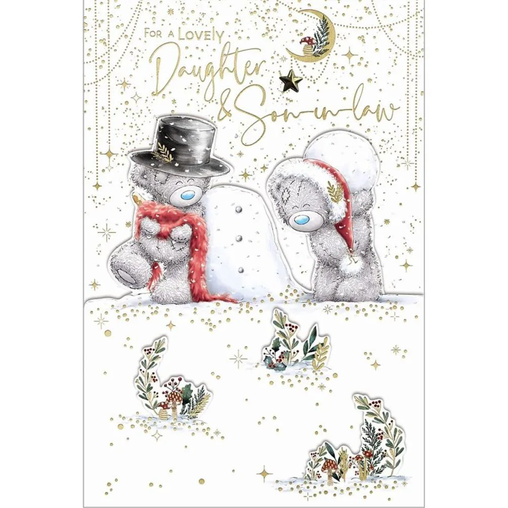 Lovely Daughter & Son in Law Handmade Me to You Bear Christmas Card