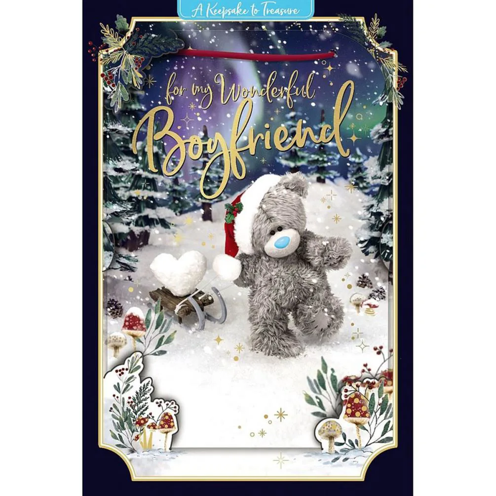 3D Holographic Wonderful Boyfriend Me to You Bear Christmas Card
