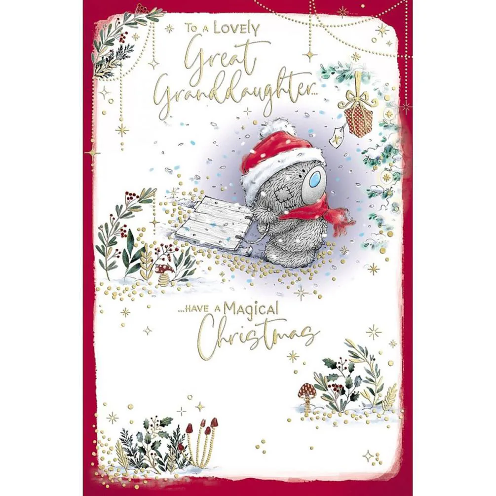 Lovely Great Granddaughter Me to You Bear Christmas Card