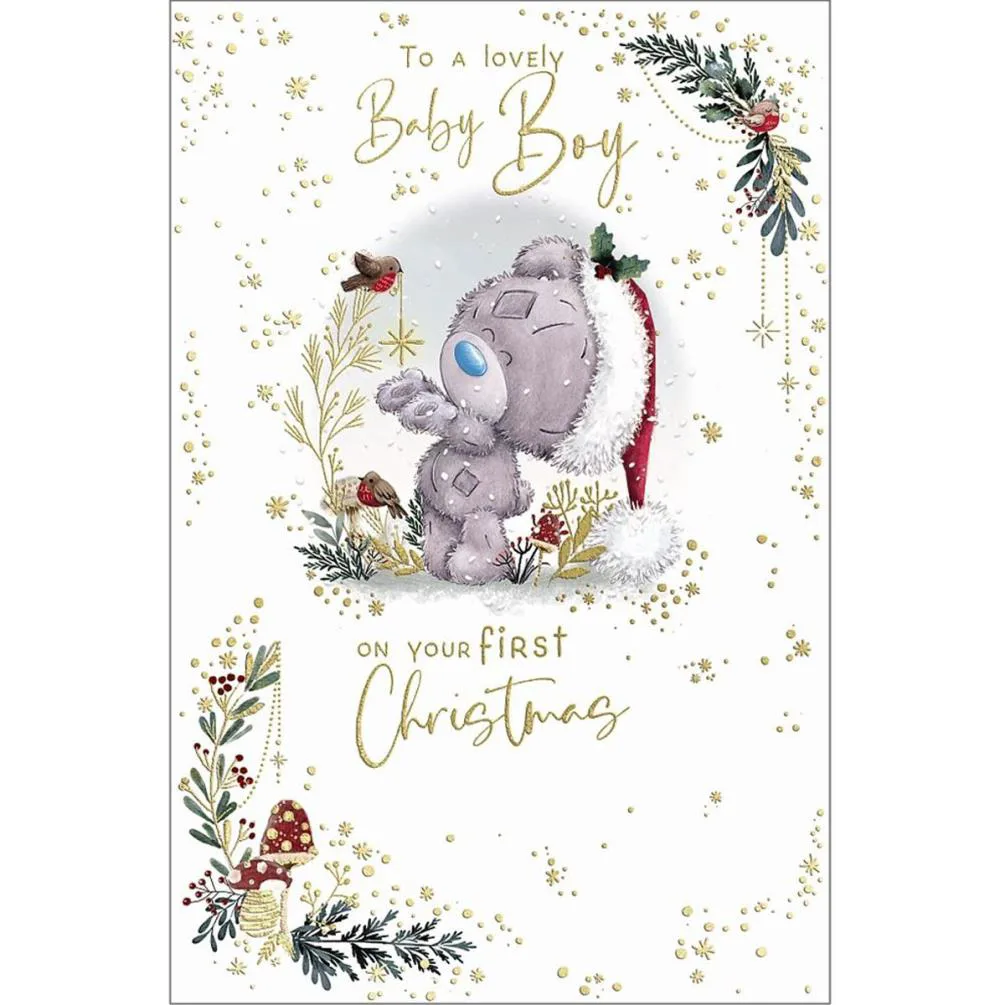 Baby Boy's 1st Christmas Me to You Bear Christmas Card