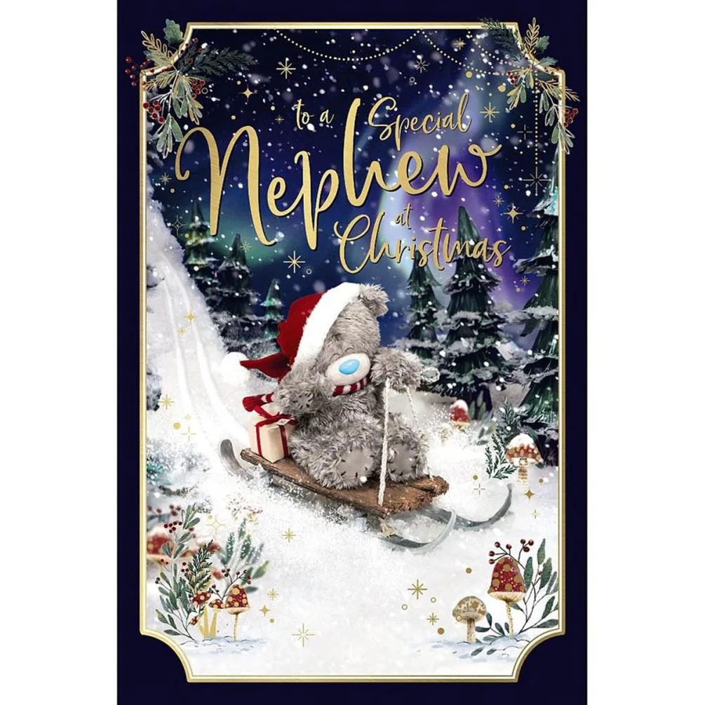 Special Nephew Photo Finish Me to You Bear Christmas Card
