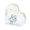 Me to You Glass Heart Shaped Wedding Plaque