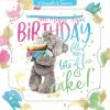 3D Holographic Holding Cake Me to You Bear Birthday Card