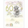 60th Bear on Steps Me to You Bear Birthday Card