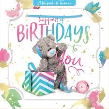 3D Holographic Wrapping Present Me to You Bear Birthday Card