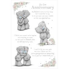 Tatty Teddy with Bouquet Just for You Me to You Bear Card (A01MD075 ...