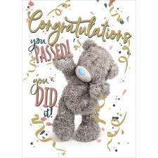 Congratulations You Passed Photo Finish Me to You Bear Card