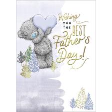 Holding Blue Heart Me to You Bear Father&#39;s Day Card