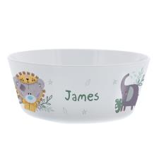 Personalised Tiny Tatty Teddy Jungle Animals Plastic Bowl