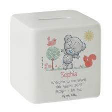 Personalised Tiny Tatty Teddy Woodland Animal Money Box