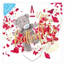 3D Holographic Give Me Butterflies Me to You Valentine's Day Card