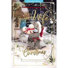 3D Holographic Gorgeous Wife Me to You Bear Christmas Card