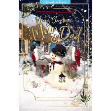 3D Holographic Mum & Dad Me to You Bear Christmas Card