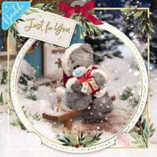 3D Holographic Just For You Me to You Bear Christmas Card