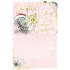 Daughter Me to You Bear Christmas Card