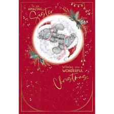 Amazing Sister Me to You Bear Christmas Card