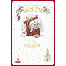 Grandson&#39;s 1st Christmas Me to You Bear Christmas Card